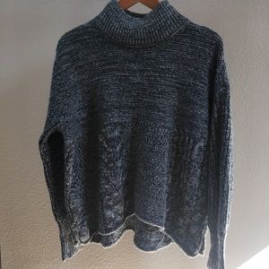 Mock neck loose fit gray sweater | Simply Vera